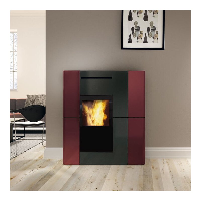 Pelletofen wasserführend Edilkamin BLADE2 H 18 UP - Keramik - 19,2 kW