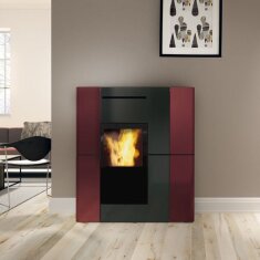 Pelletofen wasserführend Edilkamin BLADE2 H 18 UP - Keramik - 19,2 kW