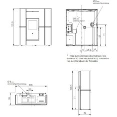 Pelletofen wasserführend Edilkamin BLADE2 H 18 UP - Keramik - 19,2 kW