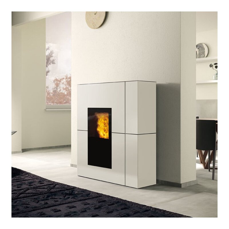 Pelletofen wasserführend Edilkamin BLADE2 H 22 UP - Stahl - 22,8 kW