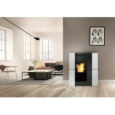 Pelletofen wasserführend Edilkamin BLADE2 H 22 UP - Keramik - 22,8 kW