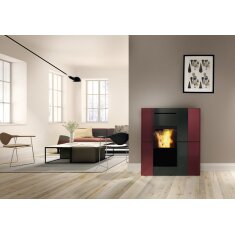 Pelletofen wasserführend Edilkamin BLADE2 H 22 UP - Keramik - 22,8 kW
