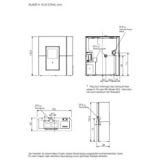Pelletofen wasserführend Edilkamin BLADE2 H 22 UP - Keramik - 22,8 kW