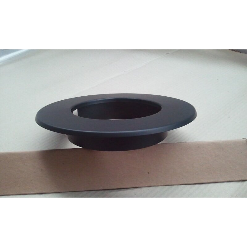 Erweiterung mit Rosette 120/150 x 2 mm, Farbe schwarz