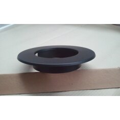 Erweiterung mit Rosette 120/150 x 2 mm, Farbe schwarz