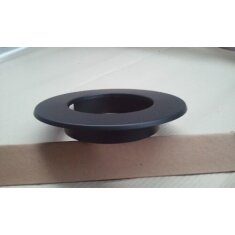 Erweiterung mit Rosette 120/150 x 2 mm, Farbe schwarz