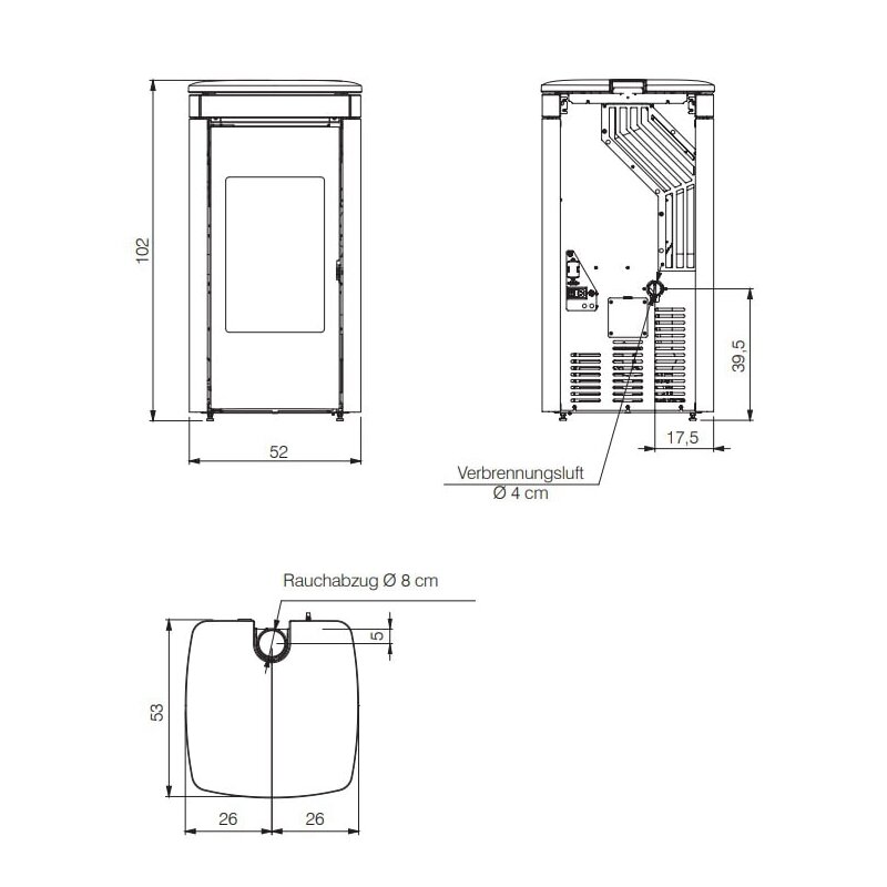 Pelletofen Edilkamin Yana - 6,9 kW