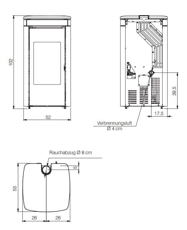 Pelletofen Edilkamin Yana - 6,9 kW