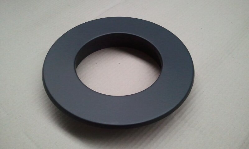 Erweiterung mit Rosette 130/150 x 2 mm, Farbe schwarz