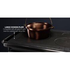 K&uuml;chenherd La Nordica Prestige Line - Alaska - 12 kW - Schwarz verglast