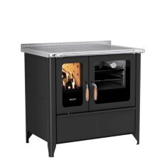 Holzherd Rizzoli - N94 Steel - Schwarz lackiert - 8 kW
