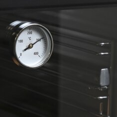 Holzherd Rizzoli - N94 Steel - Schwarz lackiert - 8 kW