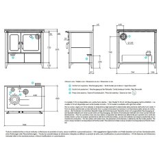 Holzherd Rizzoli - N94 Stone - Naturstein - 8 kW