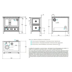 Holzherd Rizzoli - N94 Stone - Naturstein - 8,0 kW