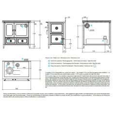 Holzherd Rizzoli - N94 Country - Keramik - 8 kW