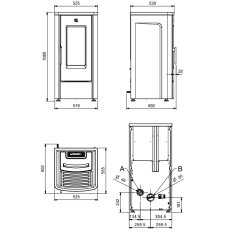Pelletofen La Nordica Extraflame Dahiana VFS - 10 kW