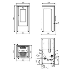 Pelletofen La Nordica Extraflame Dahiana Plus VFS (kanalisierbar) - 10 kW