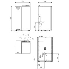 Pelletkessel wasserf&uuml;hrend La Nordica Extraflame Caldaia PK 15 - 15 kW