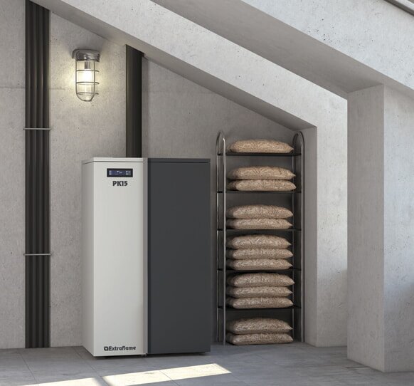 Pelletkessel wasserführend La Nordica Extraflame Caldaia PK 15 - 15 kW