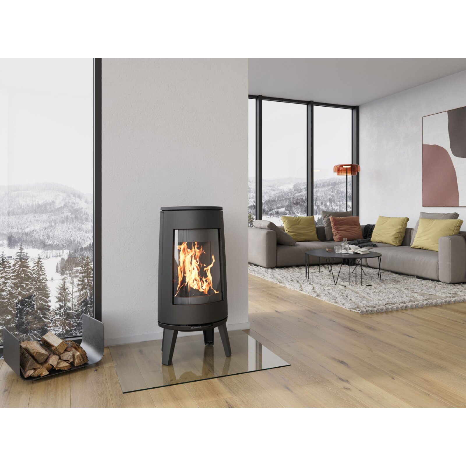 Kaminofen Gussofen Dovre Bold 300 - 7 kW - Schwarz lackiert
