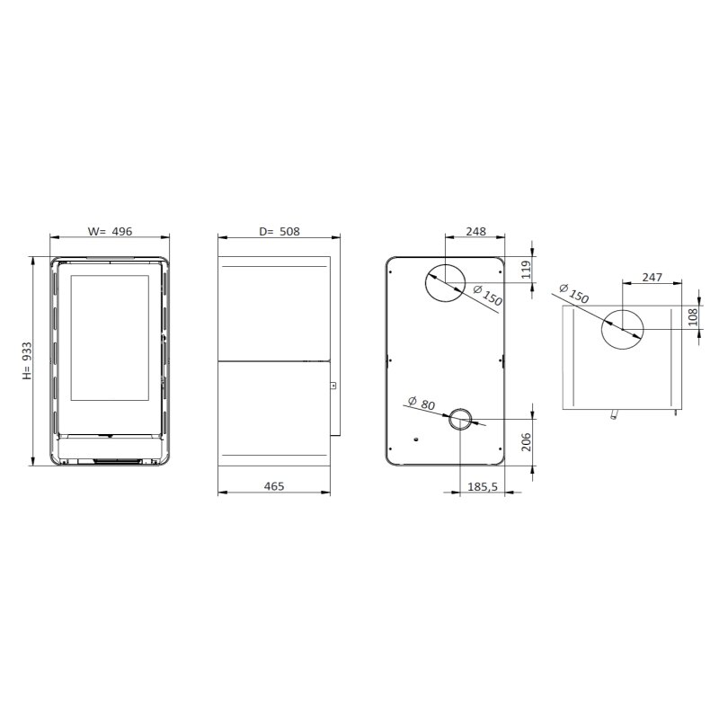 Kaminofen Wamsler Sosa - 7,3 kW