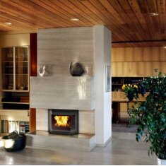 Kamineinsatz Guss Dovre Ph&ouml;nix 1 f&uuml;r T2000 - 9 kW - Schwarz lackiert