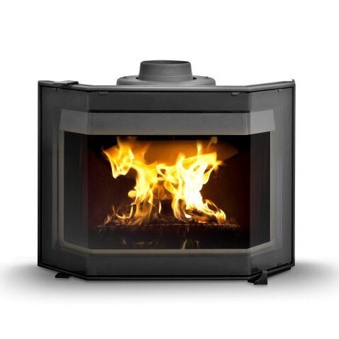 Kamineinsatz Guss Dovre Phönix 1 für T2000 - 9 kW - Schwarz lackiert