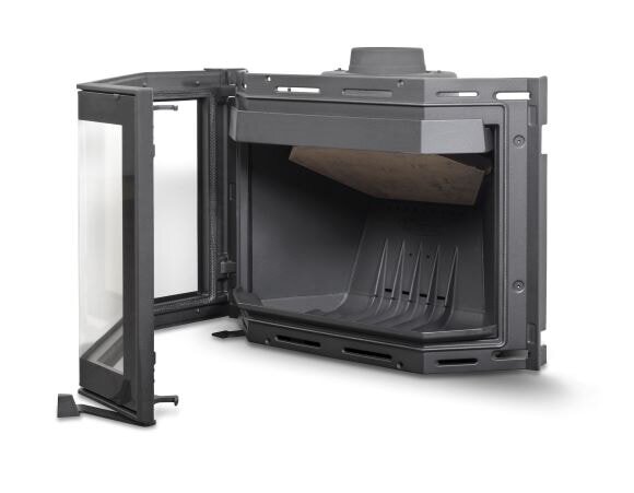 Kamineinsatz Guss Dovre Phönix 1 für T2000 - 9 kW - Schwarz lackiert