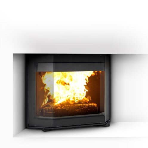 Kamineinsatz Guss Dovre Phönix 1 für T2000 - 9 kW - Schwarz lackiert