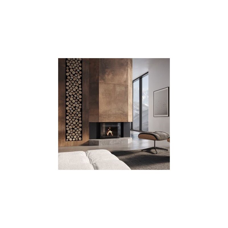 Kamineinsatz Guss Dovre Phönix 2 für T2000S - 9 kW - Schwarz lackiert