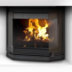 Kamineinsatz Guss Dovre Ph&ouml;nix 2 f&uuml;r T2000S - 9 kW - Schwarz lackiert