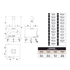 Gas Pizzaofen Alfa Forni Moderno - Portable Top - Grau