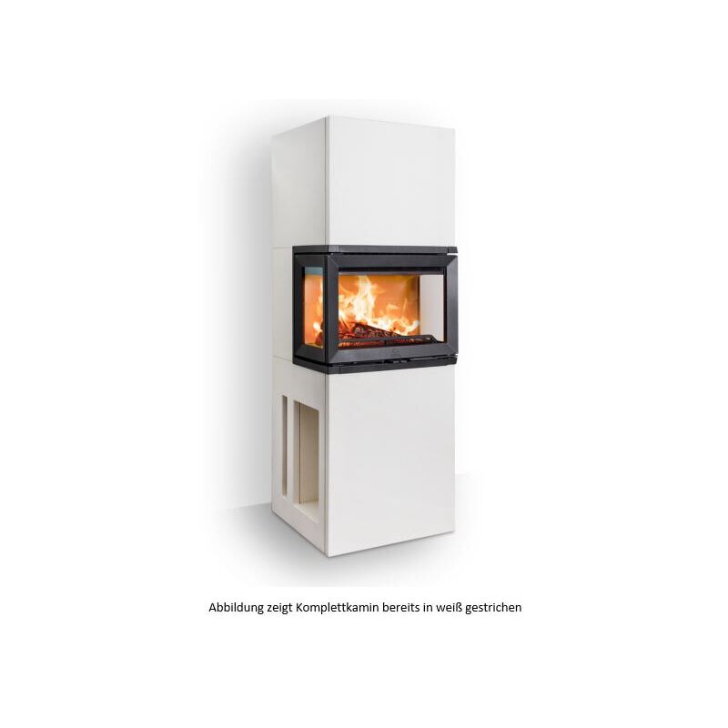Kaminbausatz Jotul FS 520 FRL - 7 kW - schwarz lackiert (BP) - Glas vorne, rechts und links