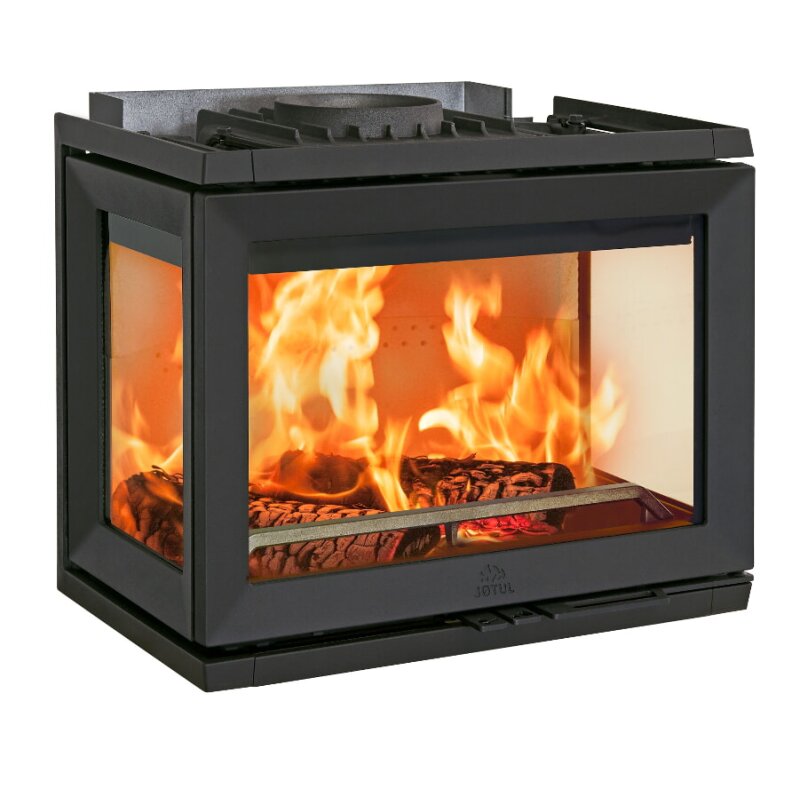 Kamineinsatz Guss Jotul I 520 FRL - 7 kW - schwarz lackiert (BP) - Glas vorne, rechts und links