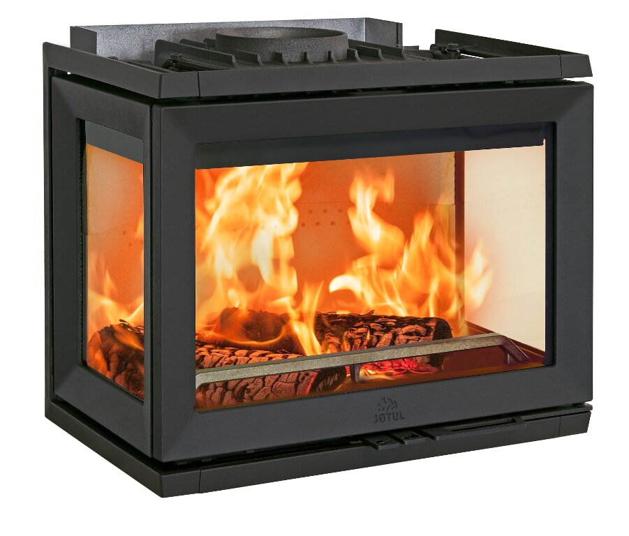 Kamineinsatz Guss Jotul I 520 FRL - 7,5 kW - schwarz lackiert (BP) - Glas vorne, rechts und links