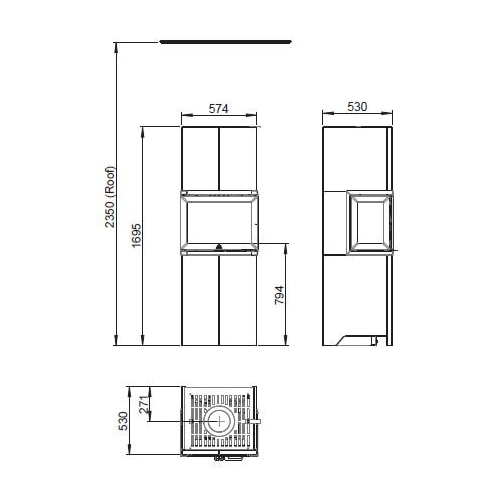Kaminbausatz Jotul FS 173 mit Jotul I 520 FRL - 7 kW online kaufen | ,  6.925,00 €