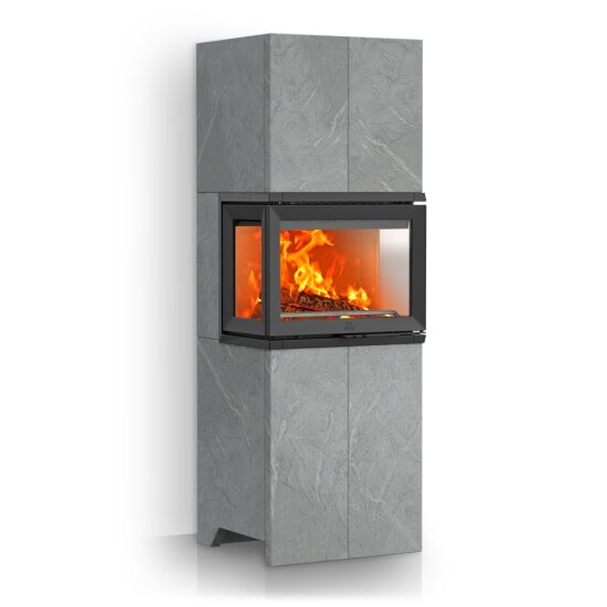 Kaminbausatz Jotul FS 173 mit Jotul I 520 FRL, 3 Scheiben - 7 kW