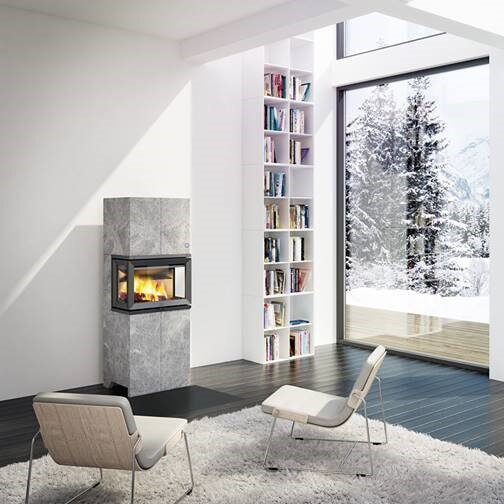 Kaminbausatz Jotul FS 173 mit Jotul I 520 FRL, 3 Scheiben - 7 kW