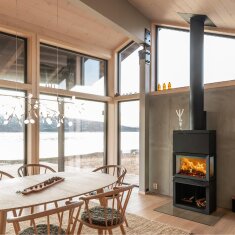 Kaminofen Gussofen Jotul F 520 High Top (3 Scheiben) - 7 kW - Schwarz
