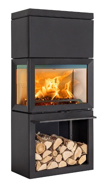Kaminofen Gussofen Jotul F 520 High Top (3 Scheiben) - 7 kW - Schwarz