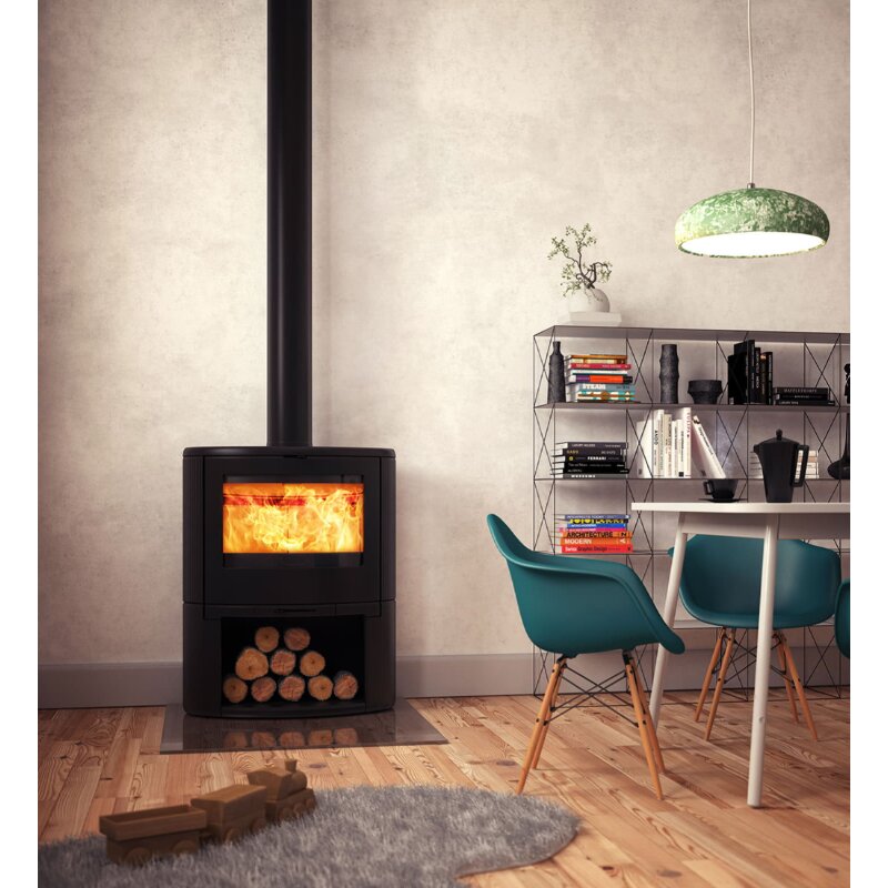 Kaminofen Gussofen Dovre BOW WB - 9 kW - Schwarz