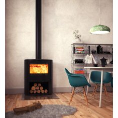 Kaminofen Gussofen Dovre BOW WB - 9 kW - Schwarz