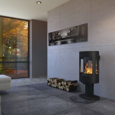 Kaminofen Gussofen Dovre Astro 4 - 8 kW - Schwarz lackiert