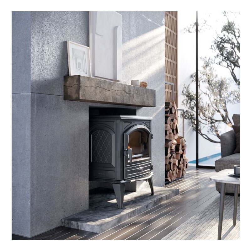 Kaminofen Gussofen Dovre 640WD - 10 kW - Schwarz