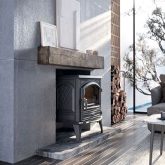 Kaminofen Gussofen Dovre 640WD - 10 kW - Schwarz