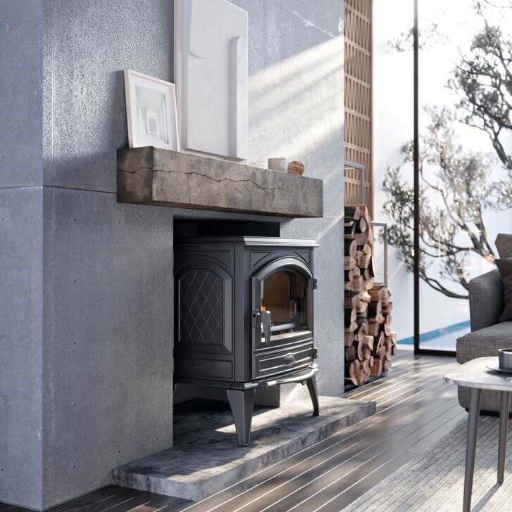 Kaminofen Gussofen Dovre 640WD - 10 kW - Schwarz