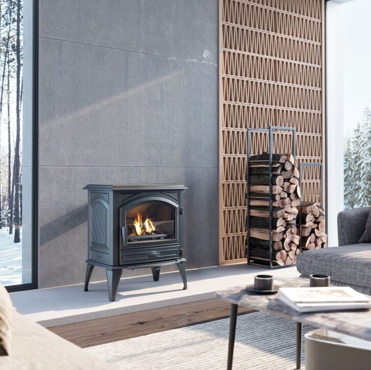 Kaminofen Gussofen Dovre 640WD - 10 kW - Schwarz