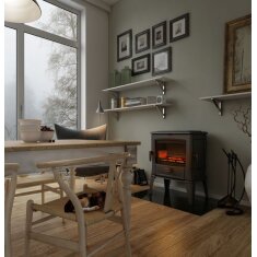 Kaminofen Gussofen Dovre Tai45WD - 10 kW - Schwarz - Bauart 1