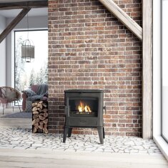 Kaminofen Gussofen Dovre Tai45WD - 10 kW - Schwarz - Bauart 1