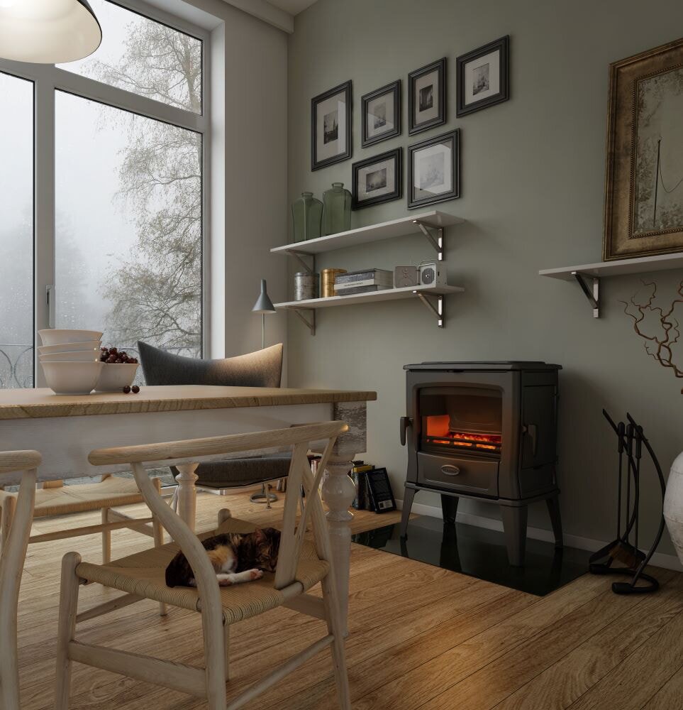 Kaminofen Gussofen Dovre Tai45WD - 9 kW - Schwarz - Bauart 1